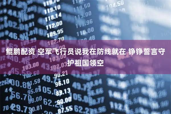 鲲鹏配资 空军飞行员说我在防线就在 铮铮誓言守护祖国领空