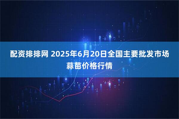 配资排排网 2025年6月20日全国主要批发市场蒜苗价格行情